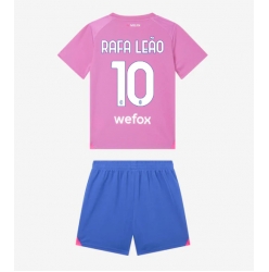 Strój piłkarski AC Milan Rafael Leao #10 Koszulka Trzeciej dziecięce 2023-24 Krótki Rękaw (+ Krótkie spodenki)