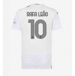 Strój piłkarski AC Milan Rafael Leao #10 Koszulka Wyjazdowej damskie 2023-24 Krótki Rękaw
