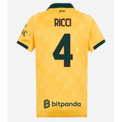 Strój piłkarski AC Milan Samuele Ricci #4 Koszulka Trzeciej damskie 2025-26 Krótki Rękaw