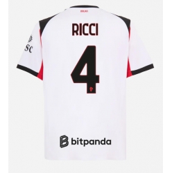 Strój piłkarski AC Milan Samuele Ricci #4 Koszulka Wyjazdowej 2025-26 Krótki Rękaw