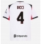 Strój piłkarski AC Milan Samuele Ricci #4 Koszulka Wyjazdowej 2025-26 Krótki Rękaw