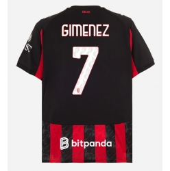 Strój piłkarski AC Milan Santiago Gimenez #7 Koszulka Podstawowej 2025-26 Krótki Rękaw