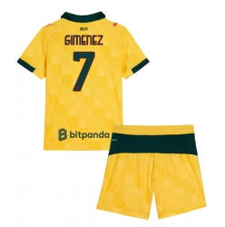 Strój piłkarski AC Milan Santiago Gimenez #7 Koszulka Trzeciej dziecięce 2025-26 Krótki Rękaw (+ Krótkie spodenki)