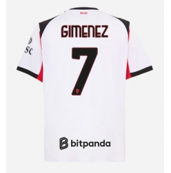 Strój piłkarski AC Milan Santiago Gimenez #7 Koszulka Wyjazdowej 2025-26 Krótki Rękaw