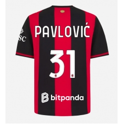 Strój piłkarski AC Milan Strahinja Pavlovic #31 Koszulka Podstawowej 2026-27 Krótki Rękaw