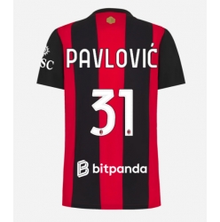 Strój piłkarski AC Milan Strahinja Pavlovic #31 Koszulka Podstawowej damskie 2026-27 Krótki Rękaw