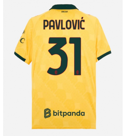 Strój piłkarski AC Milan Strahinja Pavlovic #31 Koszulka Trzeciej 2025-26 Krótki Rękaw Strój piłkarski AC Milan Strahinja Pavlovic #31 Koszulka Trzeciej 2025-26 Krótki Rękaw