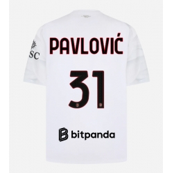 Strój piłkarski AC Milan Strahinja Pavlovic #31 Koszulka Wyjazdowej 2026-27 Krótki Rękaw