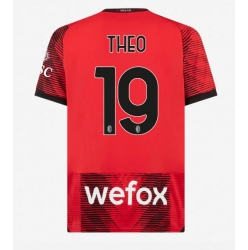 Strój piłkarski AC Milan Theo Hernandez #19 Koszulka Podstawowej 2023-24 Krótki Rękaw