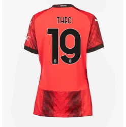 Strój piłkarski AC Milan Theo Hernandez #19 Koszulka Podstawowej damskie 2023-24 Krótki Rękaw