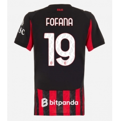 Strój piłkarski AC Milan Youssouf Fofana #19 Koszulka Podstawowej damskie 2025-26 Krótki Rękaw
