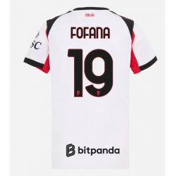 Strój piłkarski AC Milan Youssouf Fofana #19 Koszulka Wyjazdowej damskie 2025-26 Krótki Rękaw