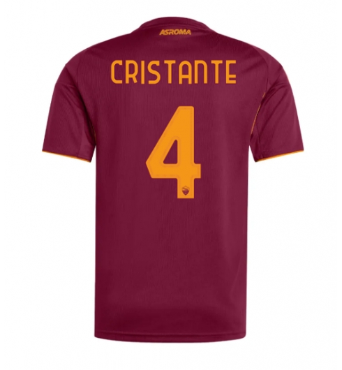 Strój piłkarski AS Roma Bryan Cristante #4 Koszulka Podstawowej 2025-26 Krótki Rękaw Strój piłkarski AS Roma Bryan Cristante #4 Koszulka Podstawowej 2025-26 Krótki Rękaw