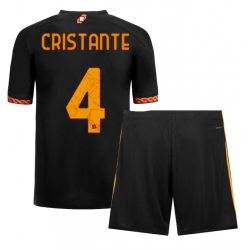 Strój piłkarski AS Roma Bryan Cristante #4 Koszulka Trzeciej dziecięce 2023-24 Krótki Rękaw (+ Krótkie spodenki)