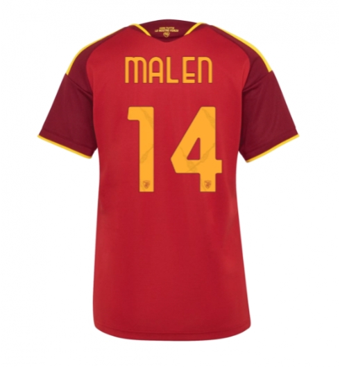 Strój piłkarski AS Roma Donyell Malen #14 Koszulka Podstawowej damskie 2026-27 Krótki Rękaw Strój piłkarski AS Roma Donyell Malen #14 Koszulka Podstawowej damskie 2026-27 Krótki Rękaw