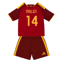 Strój piłkarski AS Roma Donyell Malen #14 Koszulka Podstawowej dziecięce 2026-27 Krótki Rękaw (+ Krótkie spodenki)