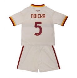 Strój piłkarski AS Roma Evan Ndicka #5 Koszulka Wyjazdowej dziecięce 2026-27 Krótki Rękaw (+ Krótkie spodenki)