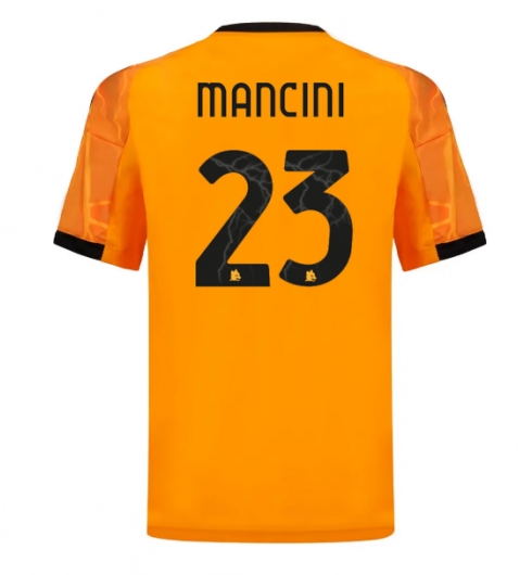 Strój piłkarski AS Roma Gianluca Mancini #23 Koszulka Wyjazdowej 2025-26 Krótki Rękaw Strój piłkarski AS Roma Gianluca Mancini #23 Koszulka Wyjazdowej 2025-26 Krótki Rękaw