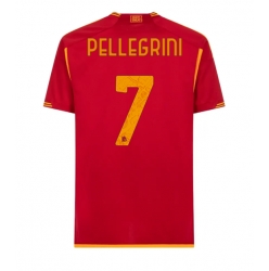 Strój piłkarski AS Roma Lorenzo Pellegrini #7 Koszulka Podstawowej 2023-24 Krótki Rękaw