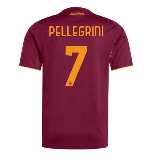 Strój piłkarski AS Roma Lorenzo Pellegrini #7 Koszulka Podstawowej 2025-26 Krótki Rękaw Strój piłkarski AS Roma Lorenzo Pellegrini #7 Koszulka Podstawowej 2025-26 Krótki Rękaw
