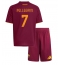 Strój piłkarski AS Roma Lorenzo Pellegrini #7 Koszulka Podstawowej dziecięce 2025-26 Krótki Rękaw (+ Krótkie spodenki)