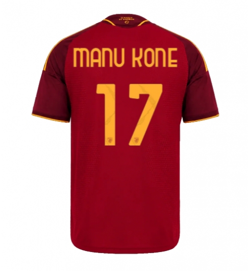 Strój piłkarski AS Roma Manu Kone #17 Koszulka Podstawowej 2026-27 Krótki Rękaw Strój piłkarski AS Roma Manu Kone #17 Koszulka Podstawowej 2026-27 Krótki Rękaw
