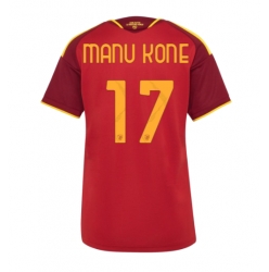 Strój piłkarski AS Roma Manu Kone #17 Koszulka Podstawowej damskie 2026-27 Krótki Rękaw