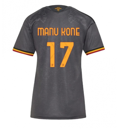 Strój piłkarski AS Roma Manu Kone #17 Koszulka Trzeciej damskie 2026-27 Krótki Rękaw Strój piłkarski AS Roma Manu Kone #17 Koszulka Trzeciej damskie 2026-27 Krótki Rękaw