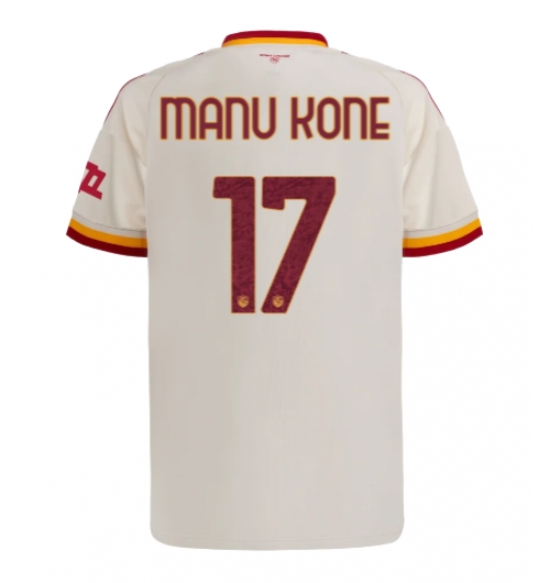 Strój piłkarski AS Roma Manu Kone #17 Koszulka Wyjazdowej 2026-27 Krótki Rękaw Strój piłkarski AS Roma Manu Kone #17 Koszulka Wyjazdowej 2026-27 Krótki Rękaw