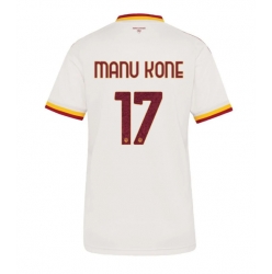 Strój piłkarski AS Roma Manu Kone #17 Koszulka Wyjazdowej damskie 2026-27 Krótki Rękaw