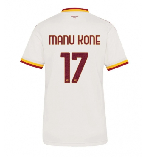 Strój piłkarski AS Roma Manu Kone #17 Koszulka Wyjazdowej damskie 2026-27 Krótki Rękaw Strój piłkarski AS Roma Manu Kone #17 Koszulka Wyjazdowej damskie 2026-27 Krótki Rękaw