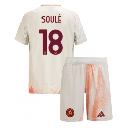 Strój piłkarski AS Roma Matias Soule #18 Koszulka Wyjazdowej dziecięce 2024-25 Krótki Rękaw (+ Krótkie spodenki)