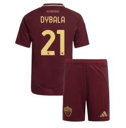 Strój piłkarski AS Roma Paulo Dybala #21 Koszulka Podstawowej dziecięce 2024-25 Krótki Rękaw (+ Krótkie spodenki)