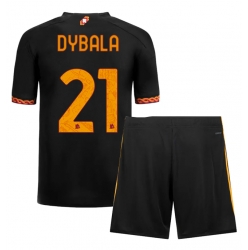 Strój piłkarski AS Roma Paulo Dybala #21 Koszulka Trzeciej dziecięce 2023-24 Krótki Rękaw (+ Krótkie spodenki)