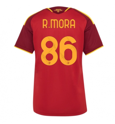 Strój piłkarski AS Roma Rodrigo Mora #86 Koszulka Podstawowej damskie 2026-27 Krótki Rękaw Strój piłkarski AS Roma Rodrigo Mora #86 Koszulka Podstawowej damskie 2026-27 Krótki Rękaw