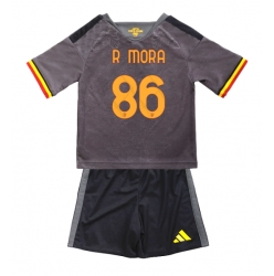 Strój piłkarski AS Roma Rodrigo Mora #86 Koszulka Trzeciej dziecięce 2026-27 Krótki Rękaw (+ Krótkie spodenki)