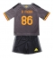 Strój piłkarski AS Roma Rodrigo Mora #86 Koszulka Trzeciej dziecięce 2026-27 Krótki Rękaw (+ Krótkie spodenki)