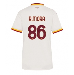 Strój piłkarski AS Roma Rodrigo Mora #86 Koszulka Wyjazdowej damskie 2026-27 Krótki Rękaw