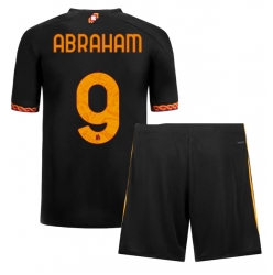 Strój piłkarski AS Roma Tammy Abraham #9 Koszulka Trzeciej dziecięce 2023-24 Krótki Rękaw (+ Krótkie spodenki)
