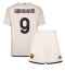 Strój piłkarski AS Roma Tammy Abraham #9 Koszulka Wyjazdowej dziecięce 2023-24 Krótki Rękaw (+ Krótkie spodenki)