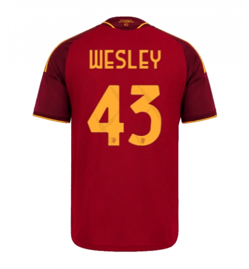 Strój piłkarski AS Roma Wesley Franca #43 Koszulka Podstawowej 2026-27 Krótki Rękaw Strój piłkarski AS Roma Wesley Franca #43 Koszulka Podstawowej 2026-27 Krótki Rękaw