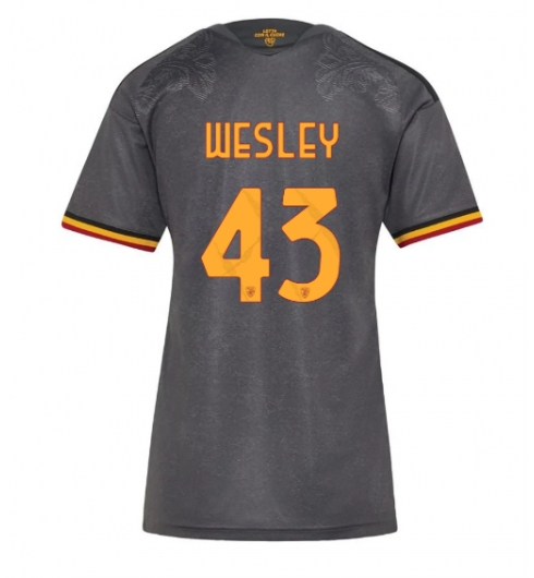 Strój piłkarski AS Roma Wesley Franca #43 Koszulka Trzeciej damskie 2026-27 Krótki Rękaw Strój piłkarski AS Roma Wesley Franca #43 Koszulka Trzeciej damskie 2026-27 Krótki Rękaw