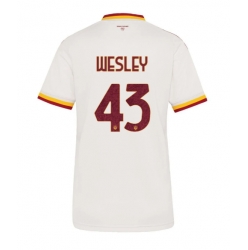 Strój piłkarski AS Roma Wesley Franca #43 Koszulka Wyjazdowej damskie 2026-27 Krótki Rękaw