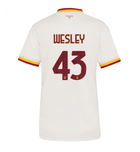 Strój piłkarski AS Roma Wesley Franca #43 Koszulka Wyjazdowej damskie 2026-27 Krótki Rękaw Strój piłkarski AS Roma Wesley Franca #43 Koszulka Wyjazdowej damskie 2026-27 Krótki Rękaw