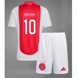 Strój piłkarski Ajax Chuba Akpom #10 Koszulka Podstawowej dziecięce 2024-25 Krótki Rękaw (+ Krótkie spodenki)