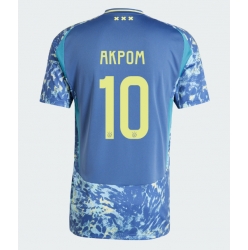 Strój piłkarski Ajax Chuba Akpom #10 Koszulka Wyjazdowej 2024-25 Krótki Rękaw