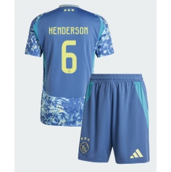 Strój piłkarski Ajax Jordan Henderson #6 Koszulka Wyjazdowej dziecięce 2024-25 Krótki Rękaw (+ Krótkie spodenki)