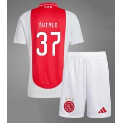 Strój piłkarski Ajax Josip Sutalo #37 Koszulka Podstawowej dziecięce 2024-25 Krótki Rękaw (+ Krótkie spodenki)