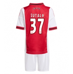 Strój piłkarski Ajax Josip Sutalo #37 Koszulka Podstawowej dziecięce 2025-26 Krótki Rękaw (+ Krótkie spodenki)