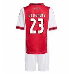 Strój piłkarski Ajax Steven Berghuis #23 Koszulka Podstawowej dziecięce 2025-26 Krótki Rękaw (+ Krótkie spodenki)